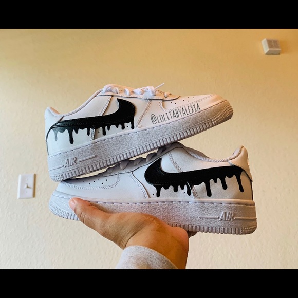 Nike Other - Custom Air Force 1 Black drip